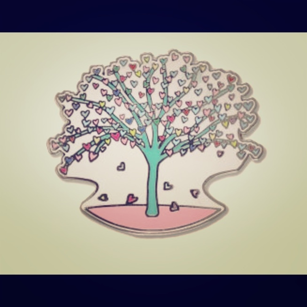 Tree Of Hearts Hard Enamel Cloisonne Pin